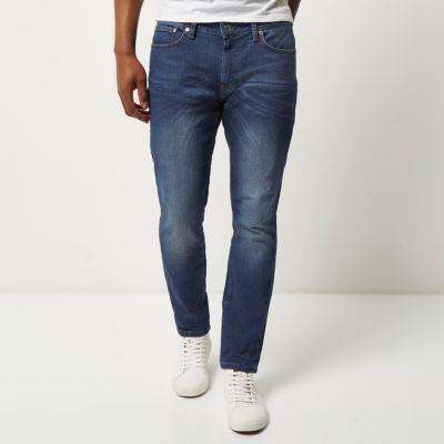 Mid blue wash Dylan slim fit jeans